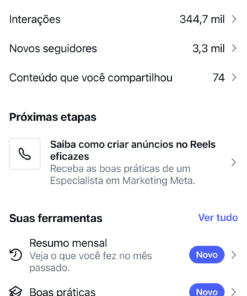 Conta instagram área da beleza 192 mil seguidores 16 milhões engajamento