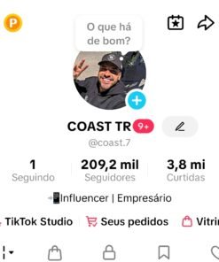 TikTok Com 209 mil de seguidores Monetizado ✅ TikTok shop Ativo ✅