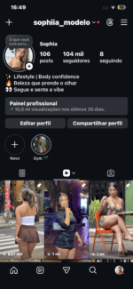 IG de Modelo gringa com 104k