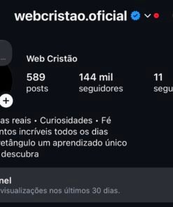 144MIL SEGUIDORES E CRESCENDO, 100% ORGÂNICO E MUITO ENGAJADO.