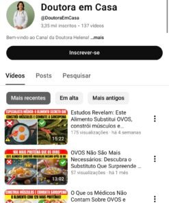 CANAL DARK YOUTUBE – NICHO SAÚDE | 3.350 INSCRITOS | CONTA LIMPA
