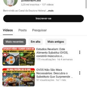 CANAL DARK YOUTUBE – NICHO SAÚDE | 3.350 INSCRITOS | CONTA LIMPA