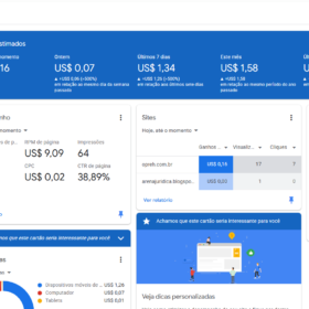 Conta Google Adsense de 2013 com site