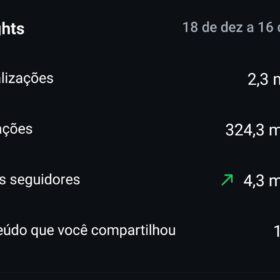 Instagram Dark 207 mil Seguidores ORGÂNICA engajada de vídeos legendados