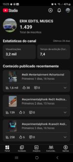 Canal YouTube Shorts Ativo – 1.4K Inscritos | Edits & Música - Imagem 2