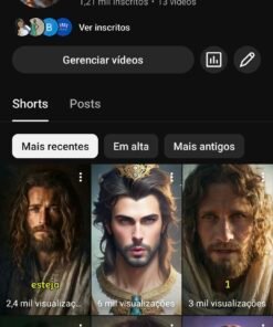 Canal 1k inscritos nicho religioso