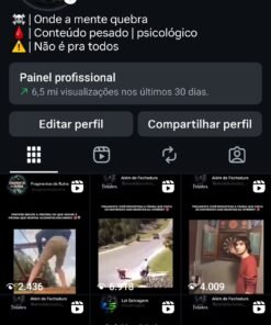 Página com ótimo engajamento, mais de 6 mi de views no reels +15 mil seguidores de forma orgânica