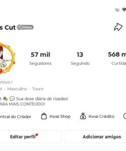 Conta Kwai 57 mil seguidores