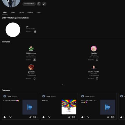 Canal do YouTube 1k nao monetizado