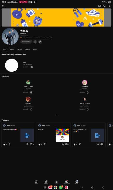 Canal do YouTube 1k nao monetizado