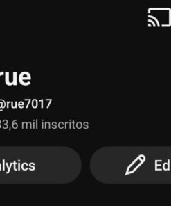 Canal de YouTube 83,6 mil inscritos