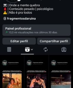 Página com +22.600 seguidores orgânicos e autênticos, +8 mi de views no reels, +1.2k de views stories