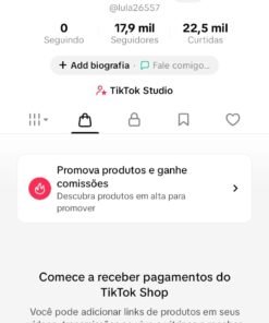 CONTA COM TIKTOK SHOP ATIVO!! 17.9K de seguidores