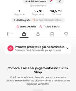 CONTA DO TIKTOK COM SHOP ATIVO +5,7K SEGUIDORES (PROMOVER ATIVO)