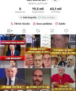 Tik Tok monetizado 19 mil seguidores