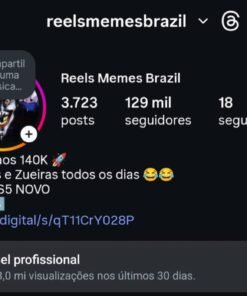 CONTA INSTAGRAM NO NICHO DE HUMOR/MEMES COM 129 MIL SEGUIDORES E 13 MILHÕES DE ALCANCE NOS ULTIMOS 30 DIAS