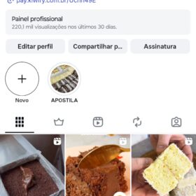 Perfil Instagram MONETIZADO nicho confeitaria com 65 Mil Seguidores