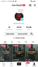 TikTok Gringo Monetizado +52k Seguidores