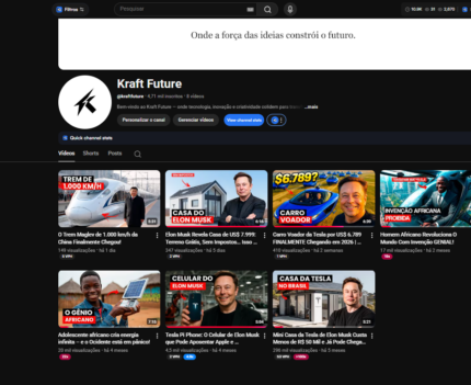 Canal MONETIZADO de tecnologia/noticias com 4900 inscritos e +380 mil viwes públicas