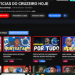 Canal Youtube do Cruzeiro Esportes 1.380 Inscritos