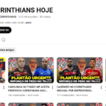 CANAL DO CORINTHIANS com 1100 Inscritos