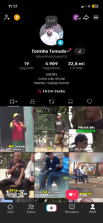 Tiktok 4.9k seguidores (não foi aceito no shop) abaixo do preço pra sair logo
