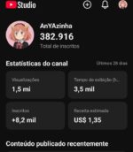 YouTube Dark com mais de 300k de inscritos /CONTA VERIFICADA.