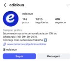 Conta Instagram Nichada de Design Gráfico • Engajada • Reconhecimento de Famosos