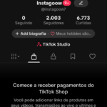CONTA TIKTOK SHOP 2.000 MIL Seguidores - SEM DOC. SEM NENHUMA RESTRIÇÃO