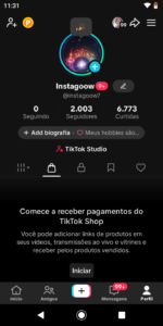 CONTA TIKTOK SHOP 2.000 MIL Seguidores - SEM DOC. SEM NENHUMA RESTRIÇÃO