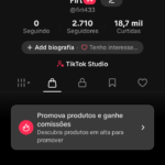 CONTA TIKTOK COM SHOP ATIVO 2.700 MIL SEGUIDORES - SEM DOC. SEM NENHUMA RESTRIÇÃO