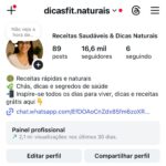 Conta Instragram nicho emagrecimento