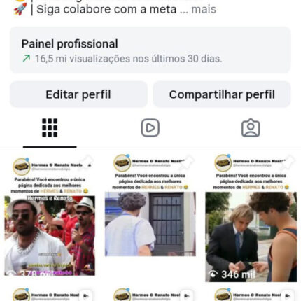 Insta 105mil seguidores e 16 milhões de alcance
