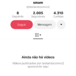 Conta tiktok sem shop