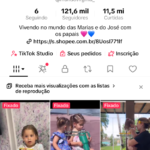 Conta nichada no segmento familia/maternidade, com 121 mil seguidores reais e alto potencial de monetização.