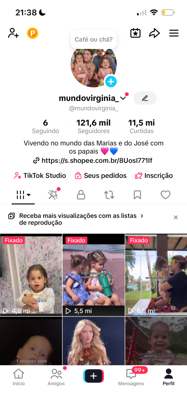 cropped-IMG_4030-1.png Conta nichada no segmento familia/maternidade, com 121 mil seguidores reais e alto potencial de monetização. - Imagem 1