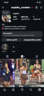 Instagram de Musa Gringa 268k (Email de criação)