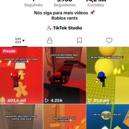 CONTA TIKTOK 3.900 SEGUIDORES