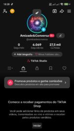 CONTA TIKTOK COM SHOP 6.000 MIL Seguidores - SEM DOC. SEM NENHUMA RESTRIÇÃO