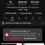 Tiktok conta monetizada com 20 mil 800 seguidores e com mais de 47 mil e 500 curtidas e com tiktok shop ativo com documento