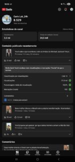 Canal de YouTube Shorts|8,5k inscritos|3,2M views (28 dias)