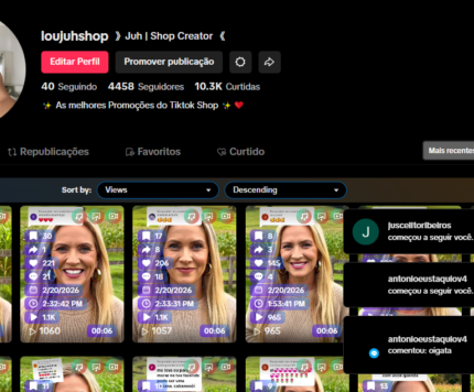 🔥 CONTA TIKTOK SUPER ENGAJADA MONETIZADA | 4.500 Seguidores | Pronta para TikTok Shop