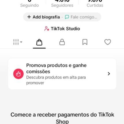 CONTA COM TIKTOK SHOP ATIVO + 4.6K DE SEGUIDORES PRONTO PARA VENDER!!!! ( oferta imperdível )