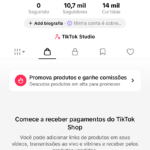 CONTA DO TIKTOK COM SHOP ATIVO +10,7K SEGUIDORES (FALTA 2K VIEW PRA MONETIZAR)