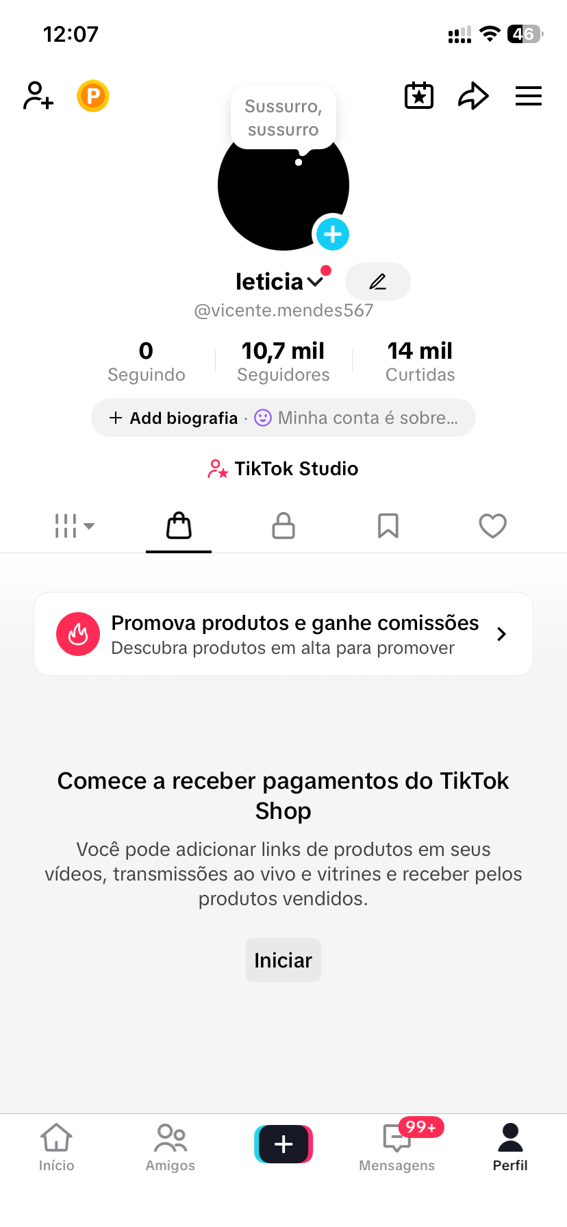 foto (3) CONTA DO TIKTOK COM SHOP ATIVO +10,7K SEGUIDORES (FALTA 2K VIEW PRA MONETIZAR) - Imagem 1