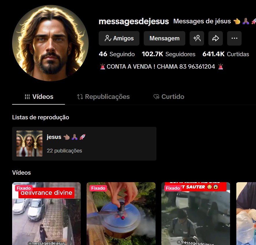 102-7 Promoção Conta Tiktok 102,7 Mil Seguidores engajado e nicho viral religião em francês - Imagem 1