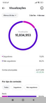 Insta 56k seguidores 10 milhões alcance - Imagem 2
