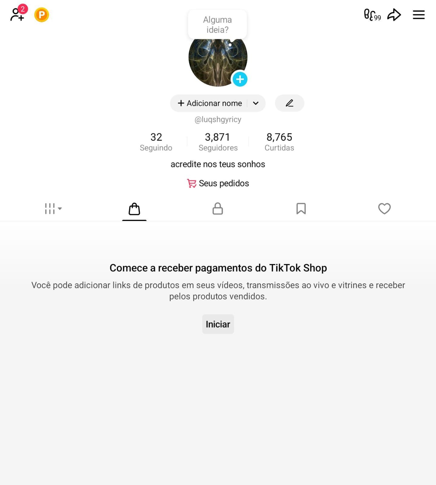 8084c872-bd21-4782-b683-73e1969474f2 (1) CONTA DO TIKTOK COM SHOP ATIVO +3,8K SEGUIDORES (ENGAJAMENTO REAL) - Imagem 1