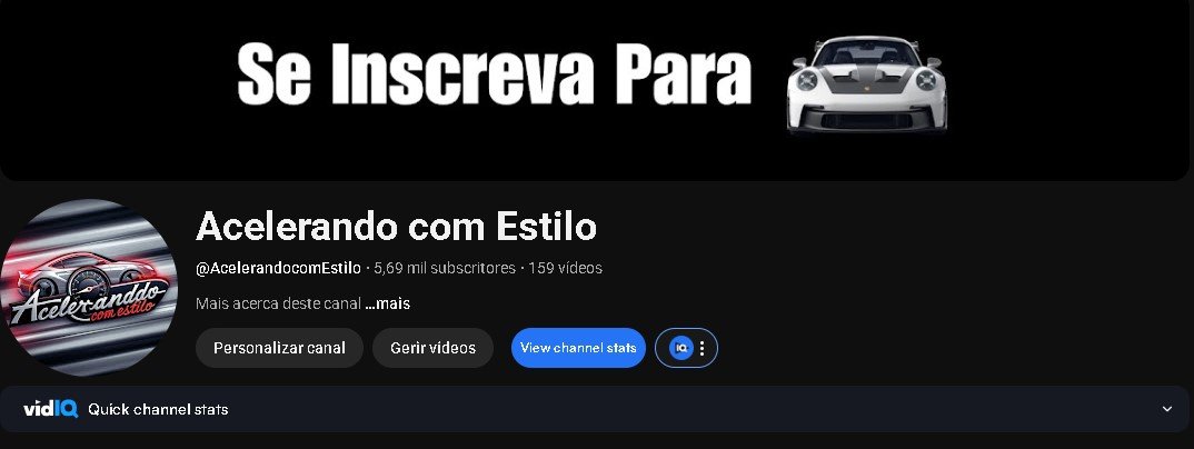 Captura de ecrã 2026-03-15 095222 Canal do YouTube com 5 mil inscritos | Nicho Automotivo | Monetizado - Imagem 1