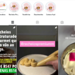 Pagina Instagram Tema Recheios confeitaria com 63 mil Seguidores